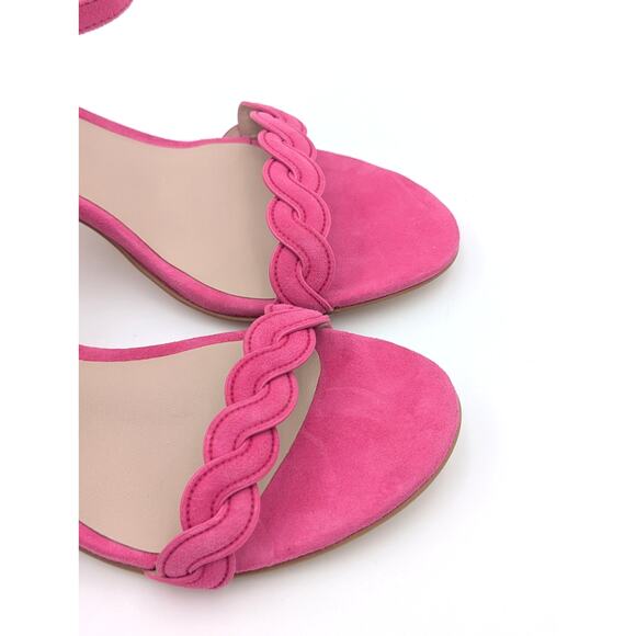 Stuart Weitzman Dancer Twistie 100 Suede Sandal Women's Pink Size US7 - Picture 10 of 11